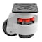 Foot Master Leveling Caster, 75 mm Nylon Wheel, 95x95 mm Plate, Swivel, 800 kg Cap, NBR Foot Pad, Ivory GD-100-F-NYN - alternate 1